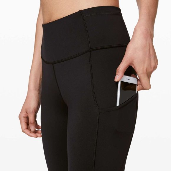 Lululemon Black Fast and Free High Rise Crop 23'' - Size 6 - Picture 4 of 7